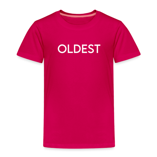 Toddler Premium T-Shirt BN OLDEST WHITE - dark pink