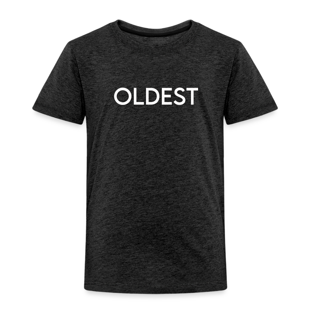 Toddler Premium T-Shirt BN OLDEST WHITE - charcoal grey