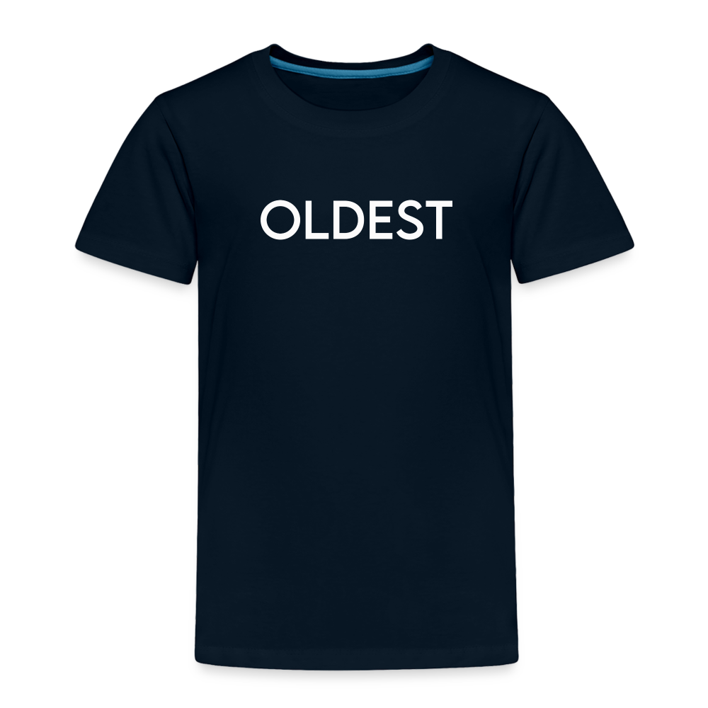 Toddler Premium T-Shirt BN OLDEST WHITE - deep navy