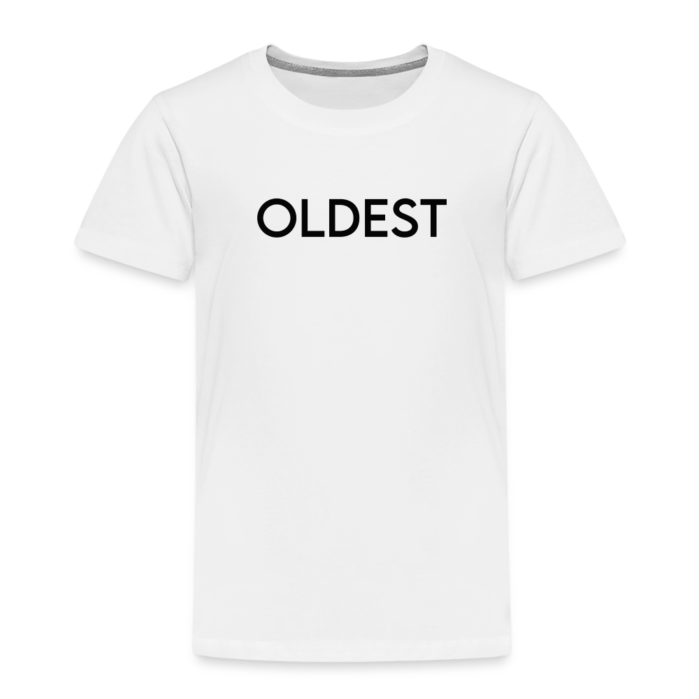 Toddler Premium T-Shirt BN OLDEST BLACK - white