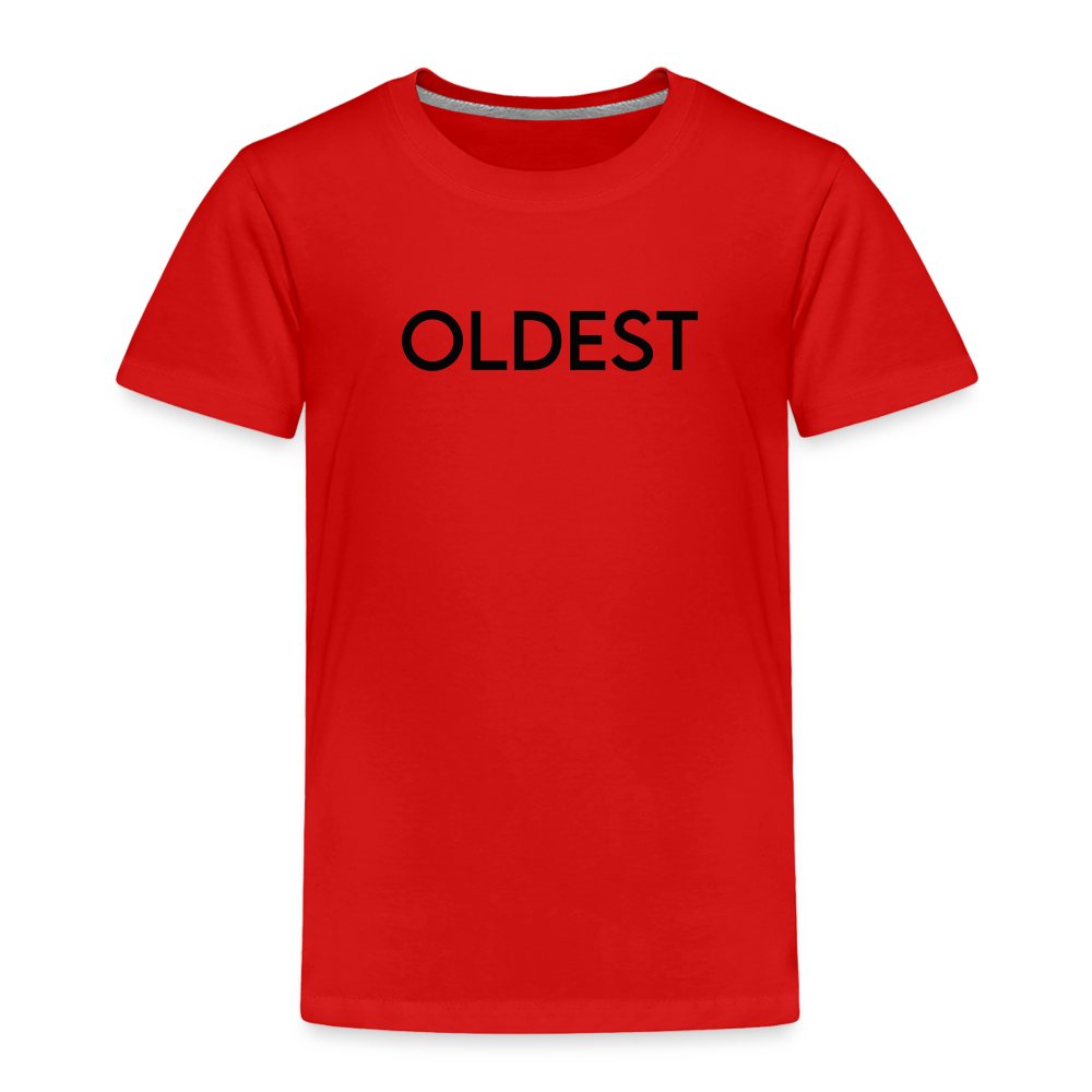 Toddler Premium T-Shirt BN OLDEST BLACK - red