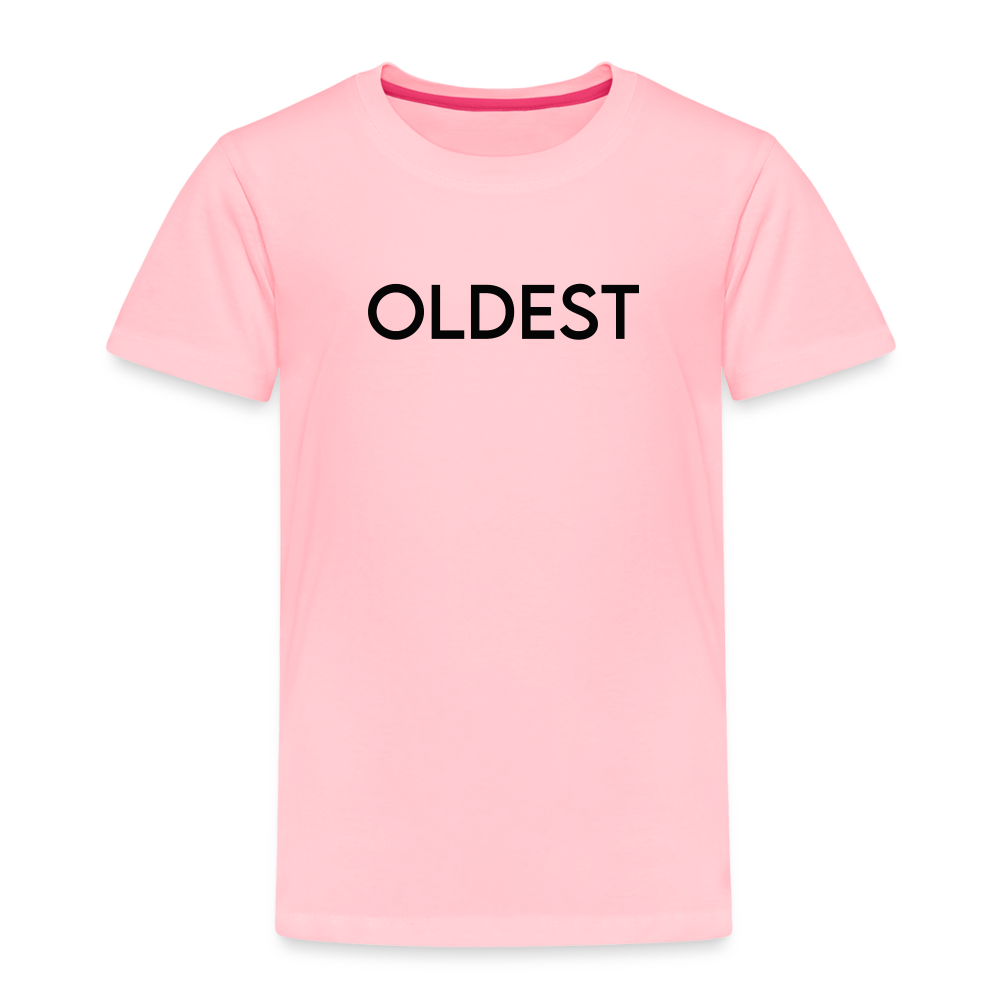 Toddler Premium T-Shirt BN OLDEST BLACK - pink