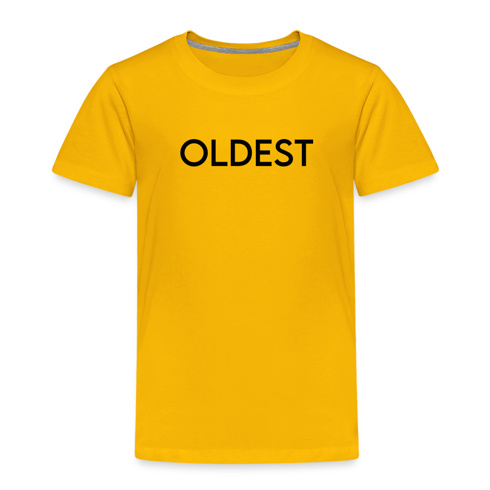 Toddler Premium T-Shirt BN OLDEST BLACK - sun yellow