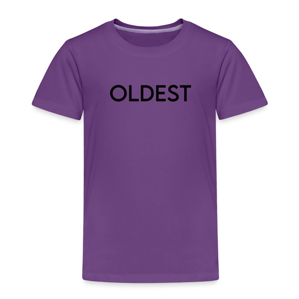 Toddler Premium T-Shirt BN OLDEST BLACK - purple