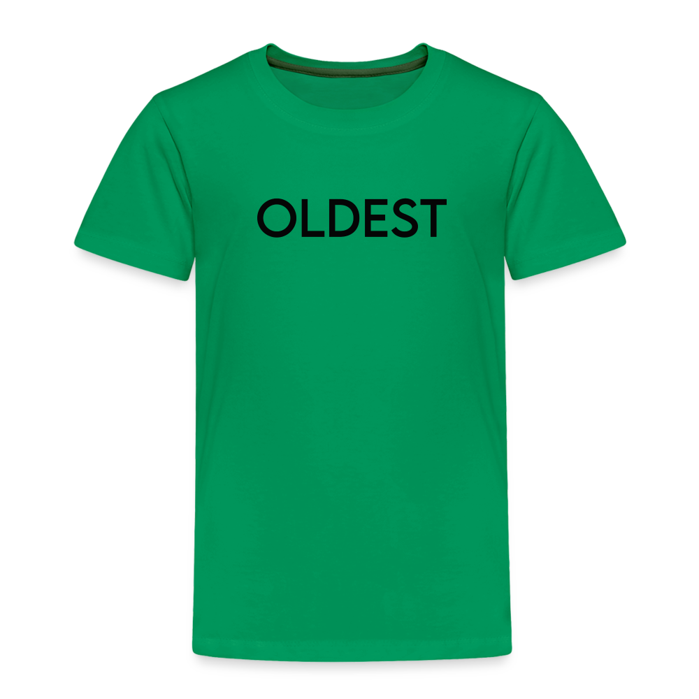 Toddler Premium T-Shirt BN OLDEST BLACK - kelly green
