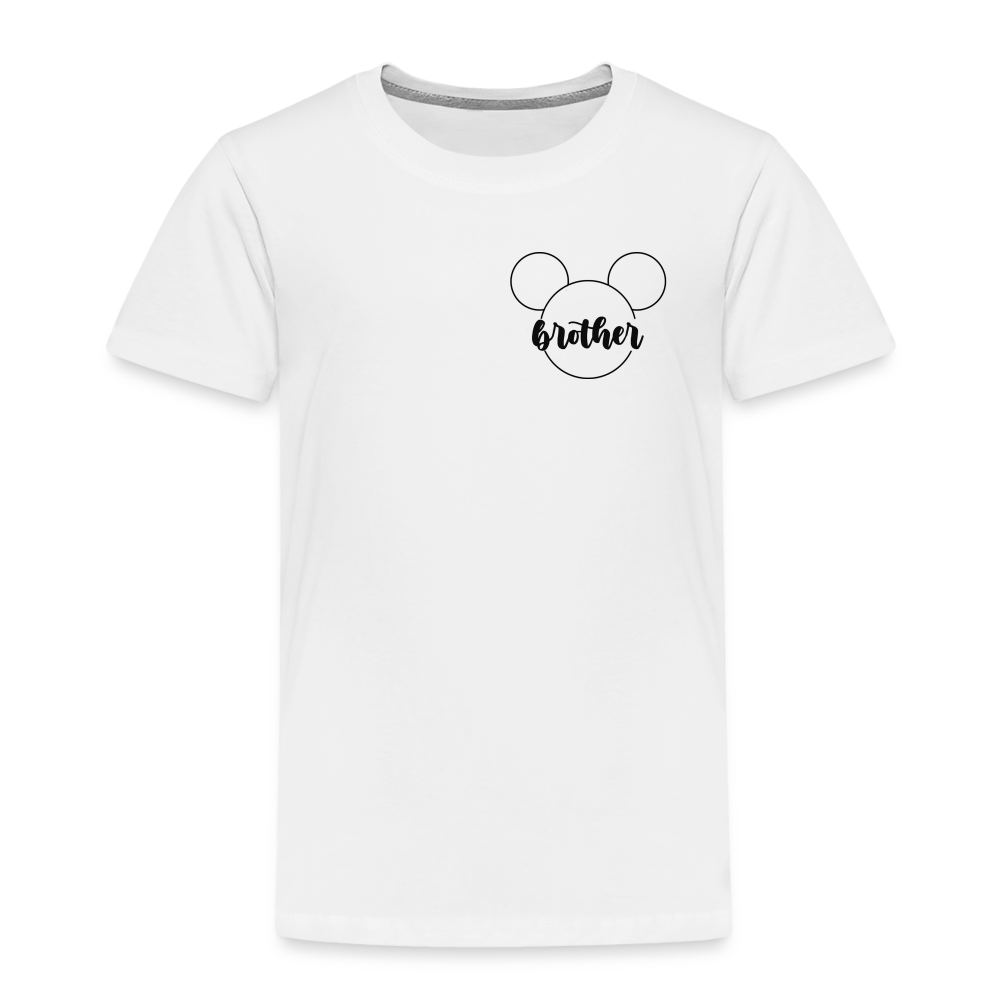 Toddler Premium T-Shirt BN MICKEY BROTHER BLACK - white