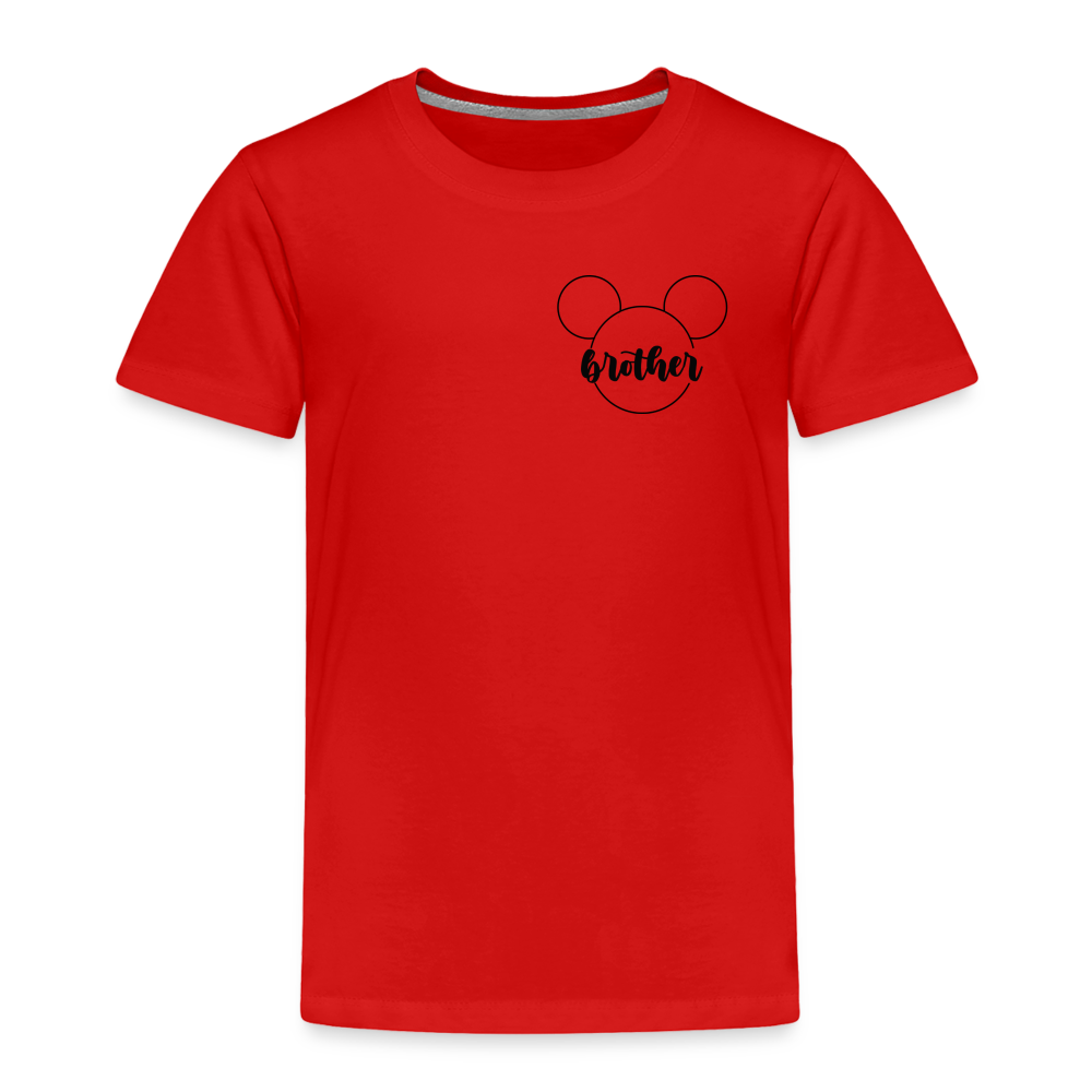 Toddler Premium T-Shirt BN MICKEY BROTHER BLACK - red