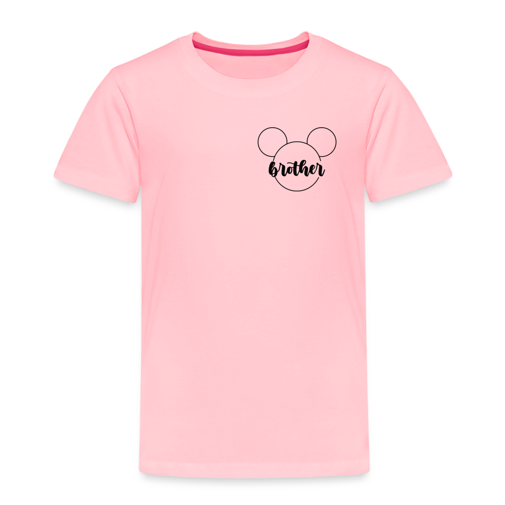 Toddler Premium T-Shirt BN MICKEY BROTHER BLACK - pink