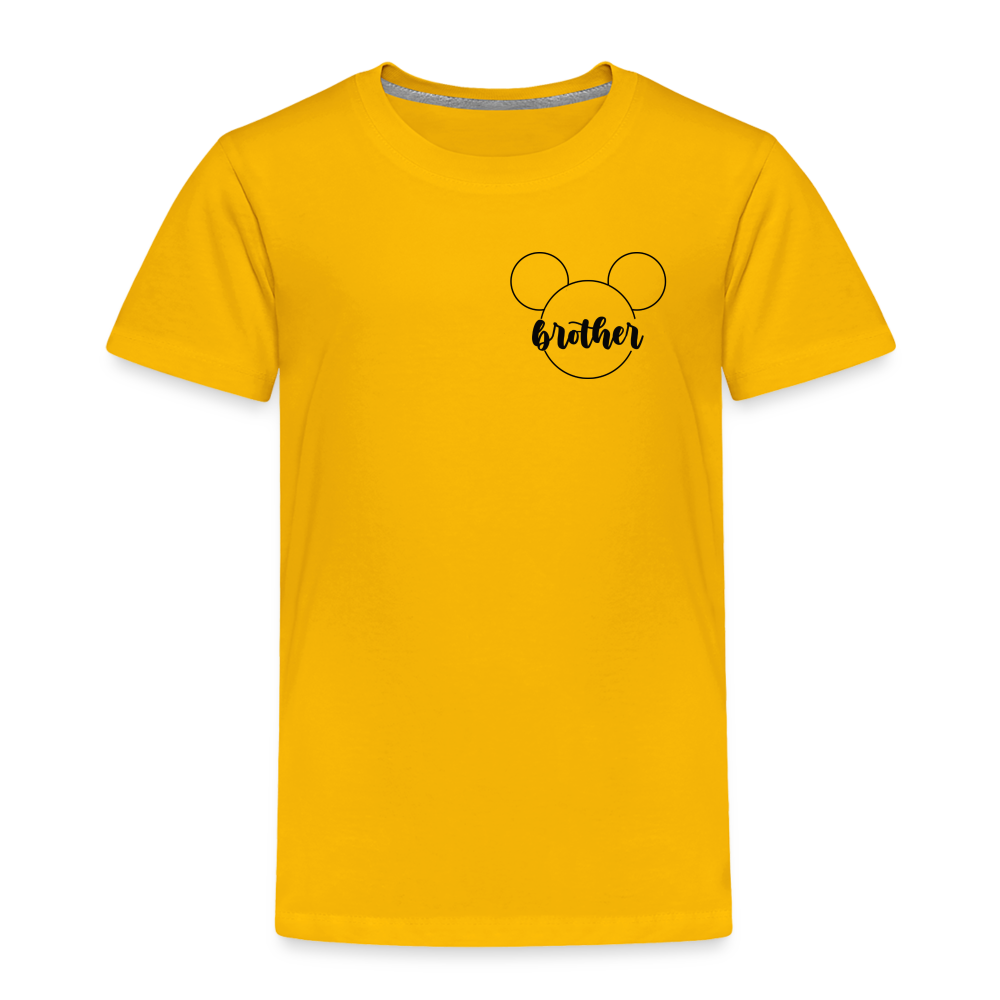 Toddler Premium T-Shirt BN MICKEY BROTHER BLACK - sun yellow