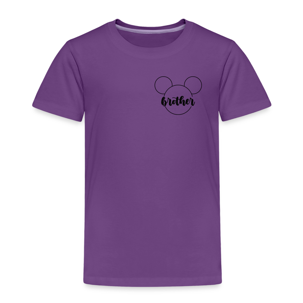 Toddler Premium T-Shirt BN MICKEY BROTHER BLACK - purple