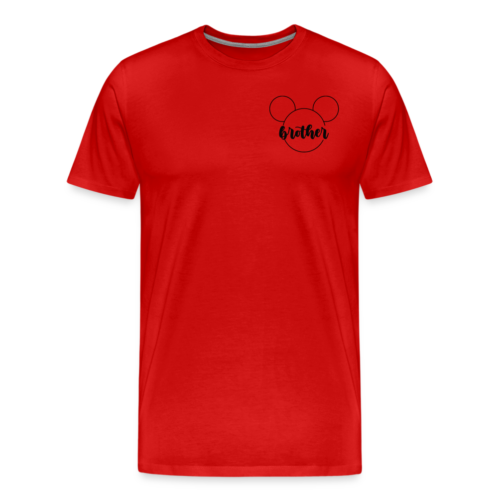 Men's Premium T-Shirt BN MICKEY BROTHER BLACK - red