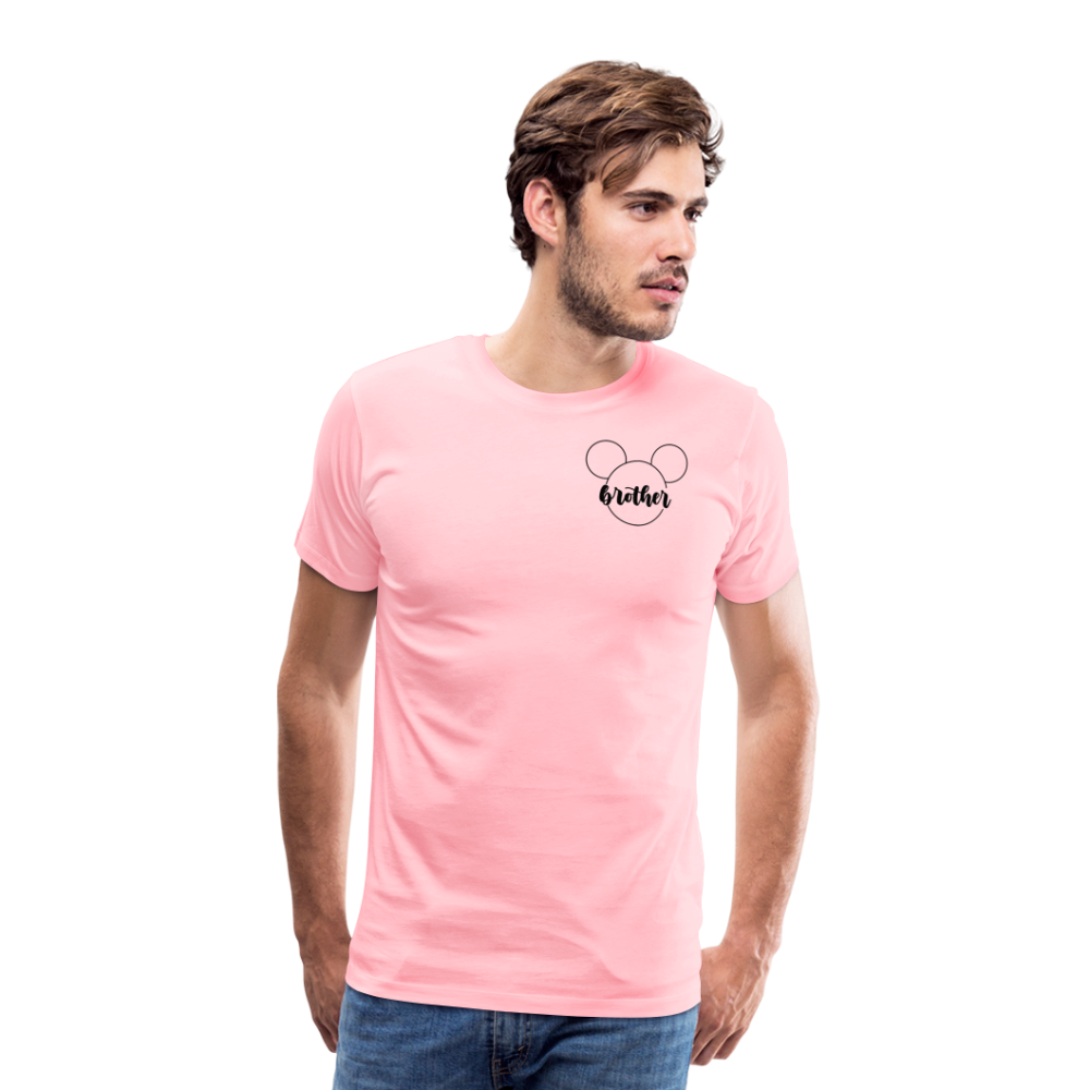 Men's Premium T-Shirt BN MICKEY BROTHER BLACK - pink