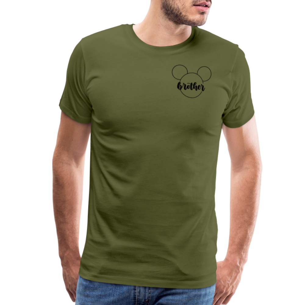 Men's Premium T-Shirt BN MICKEY BROTHER BLACK - olive green