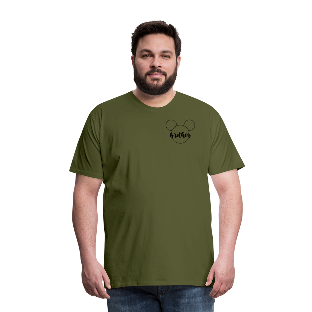 Men's Premium T-Shirt BN MICKEY BROTHER BLACK - olive green