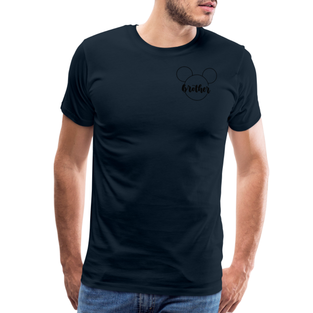 Men's Premium T-Shirt BN MICKEY BROTHER BLACK - deep navy