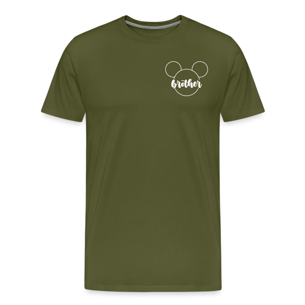 Men's Premium T-Shirt BN MICKEY BROTHER WHITE - olive green