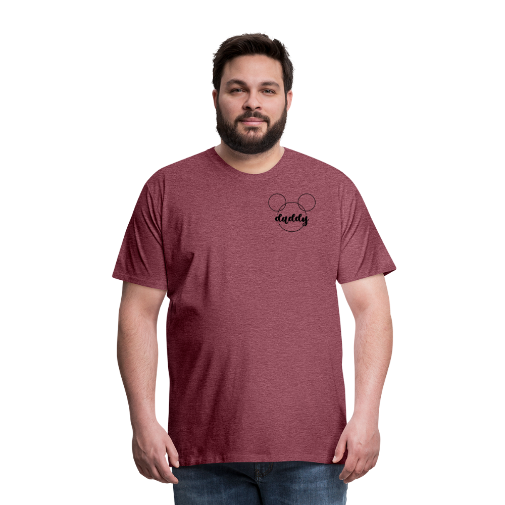 Men's Premium T-Shirt BN MICKEY DADDY - heather burgundy