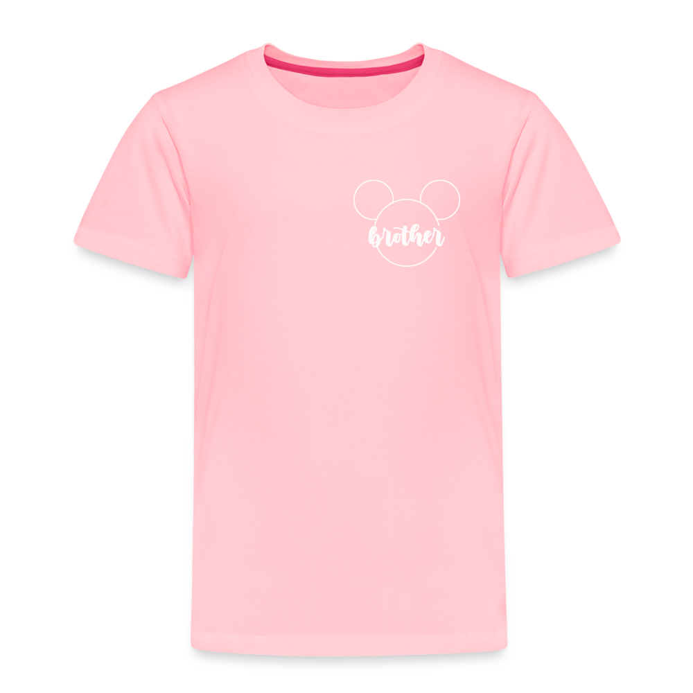 Toddler Premium T-Shirt BN MICKEY BROTHER WHITE - pink