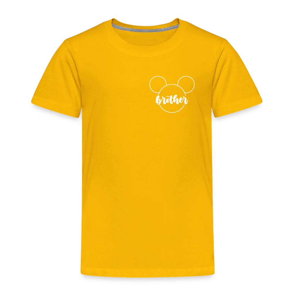Toddler Premium T-Shirt BN MICKEY BROTHER WHITE - sun yellow