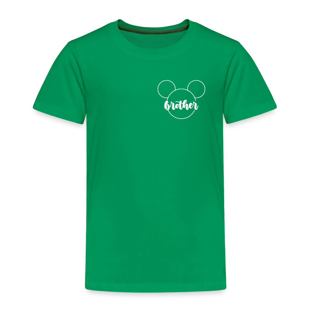 Toddler Premium T-Shirt BN MICKEY BROTHER WHITE - kelly green