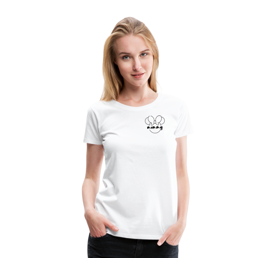Women’s Premium T-Shirt BN MINNIE MOMMY BLACK - white