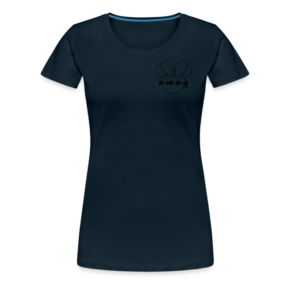 Women’s Premium T-Shirt BN MINNIE MOMMY BLACK - deep navy