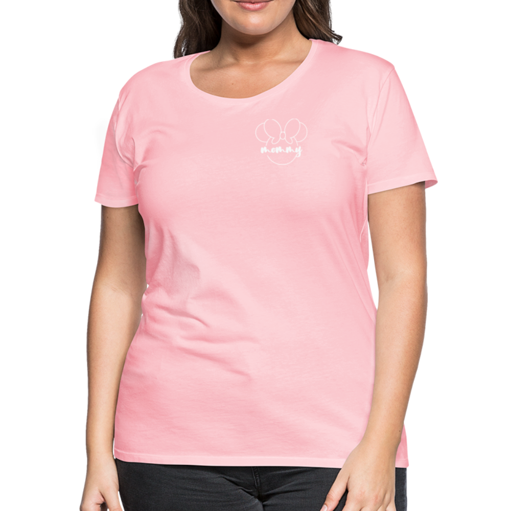 Women’s Premium T-Shirt BN MINNIE MOMMY WHITE - pink
