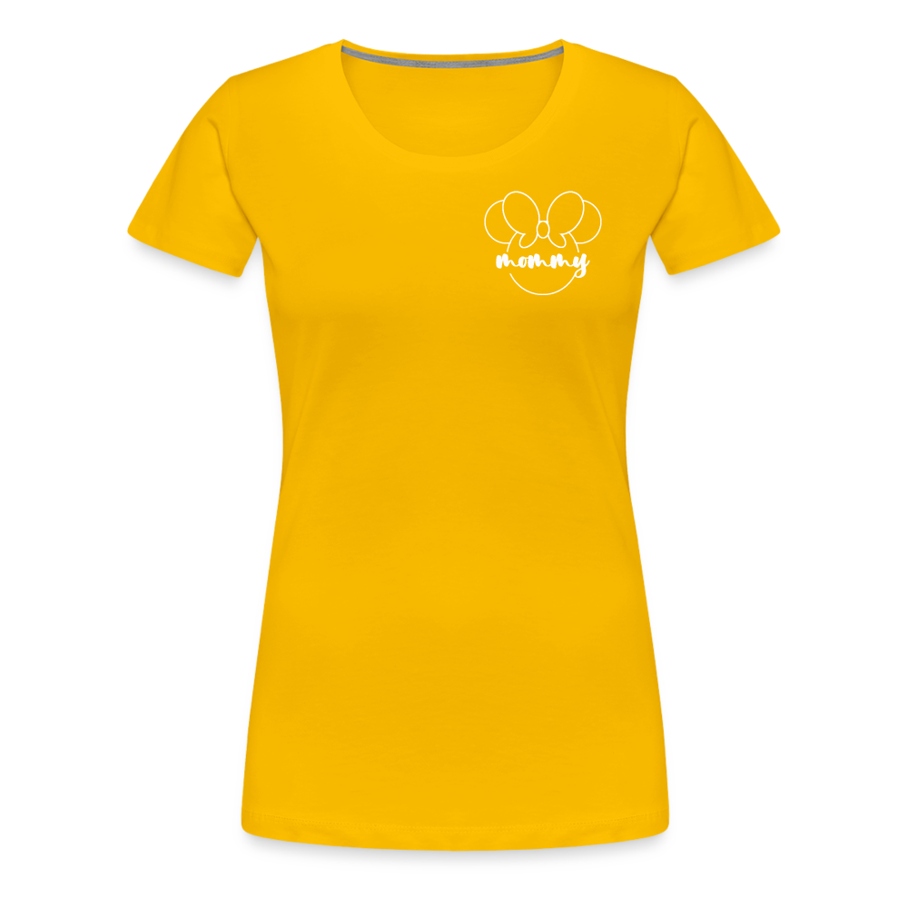 Women’s Premium T-Shirt BN MINNIE MOMMY WHITE - sun yellow