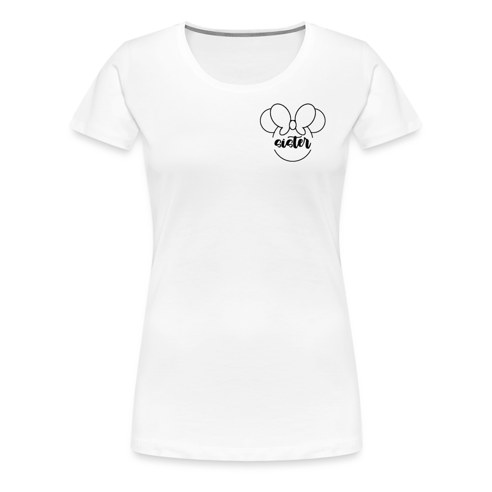 Women’s Premium T-Shirt BN MINNIE SISTER BLACK - white