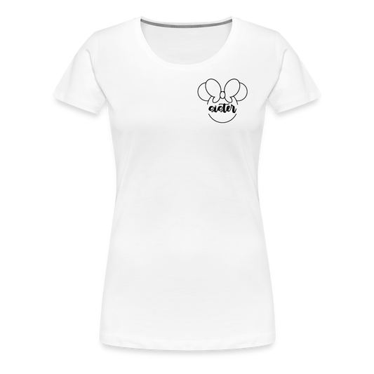 Women’s Premium T-Shirt BN MINNIE SISTER BLACK - white