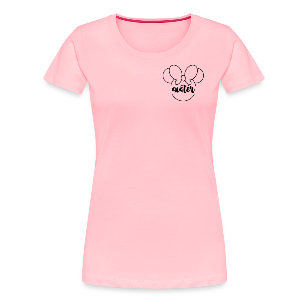 Women’s Premium T-Shirt BN MINNIE SISTER BLACK - pink