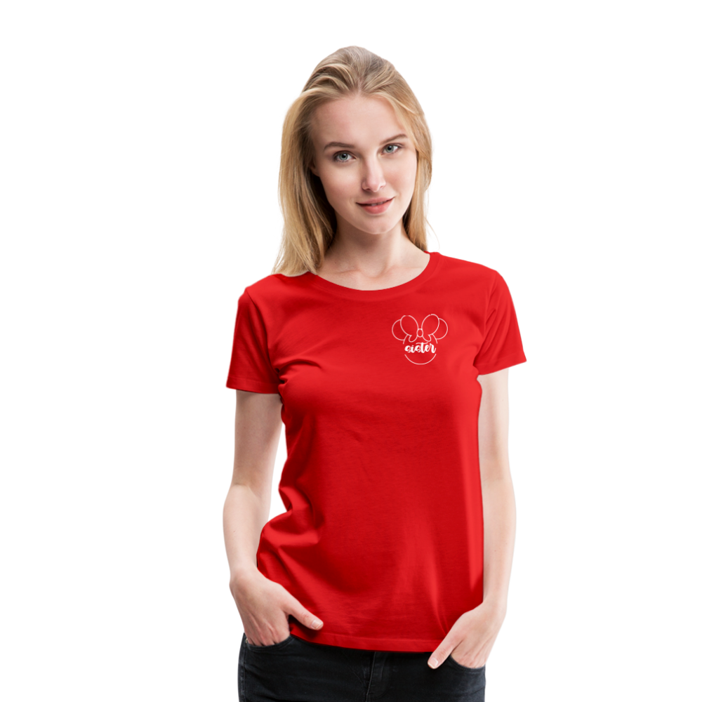 Women’s Premium T-Shirt BN MINNIE SISTER WHITE - red