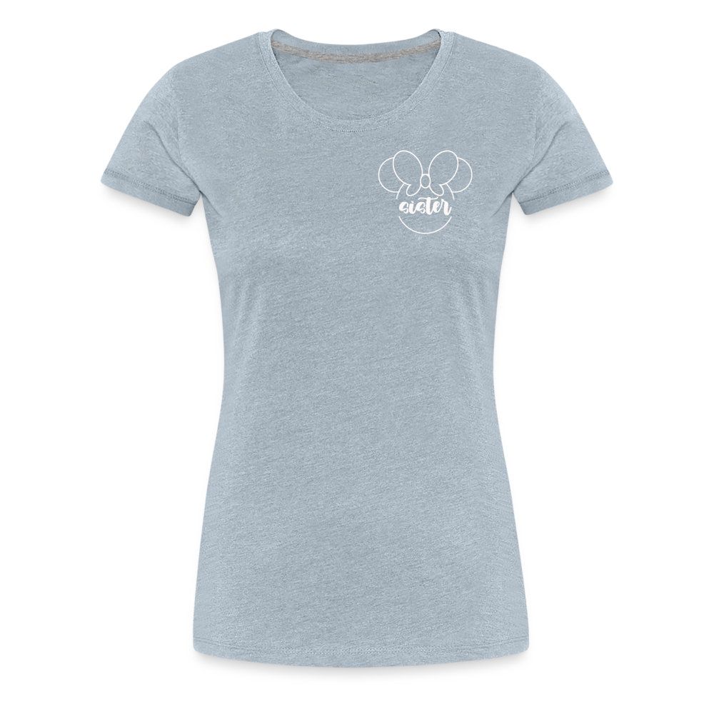 Women’s Premium T-Shirt BN MINNIE SISTER WHITE - heather ice blue