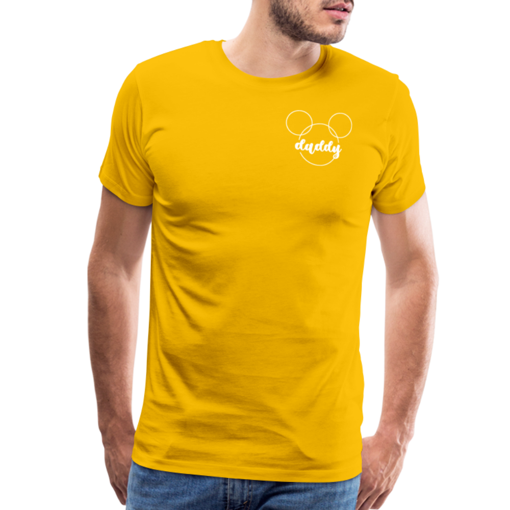 Men's Premium T-Shirt BN MICKEY DADDY BLACK - sun yellow