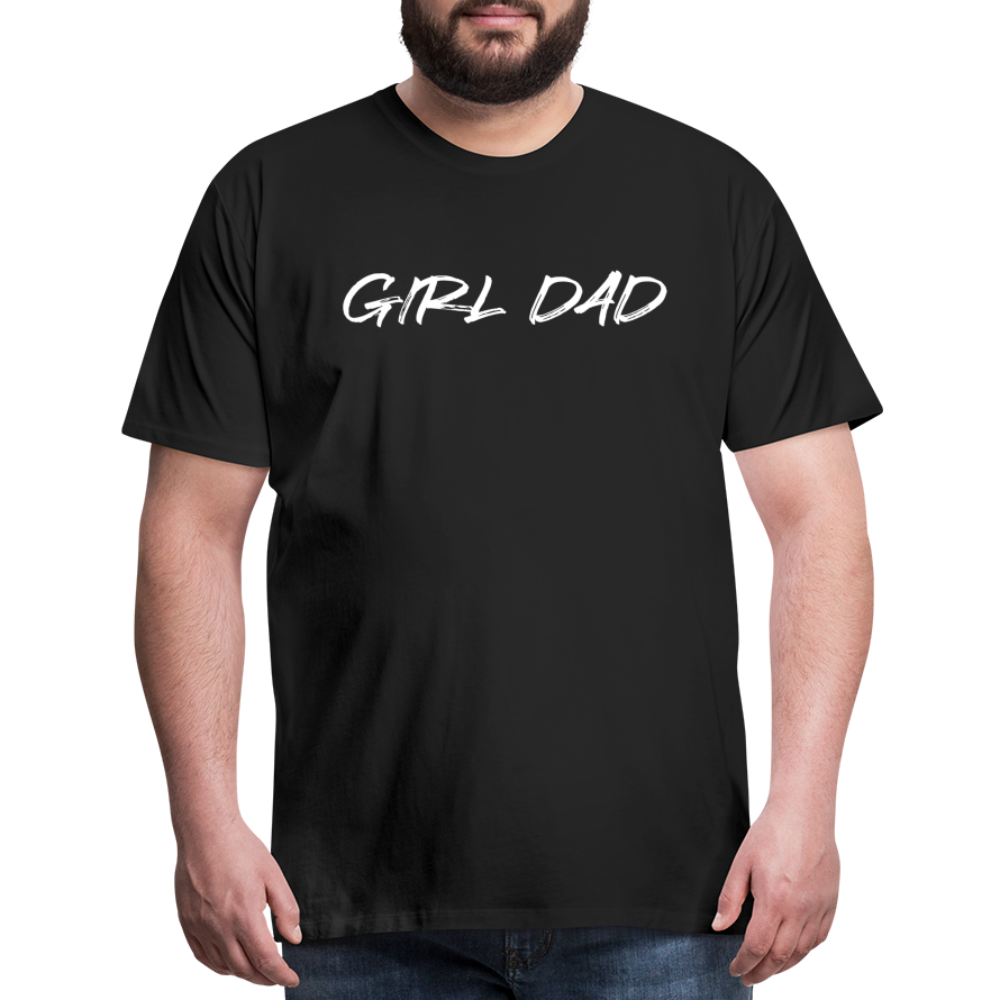 Men's Premium T-Shirt GIRL DAD WHITE - black