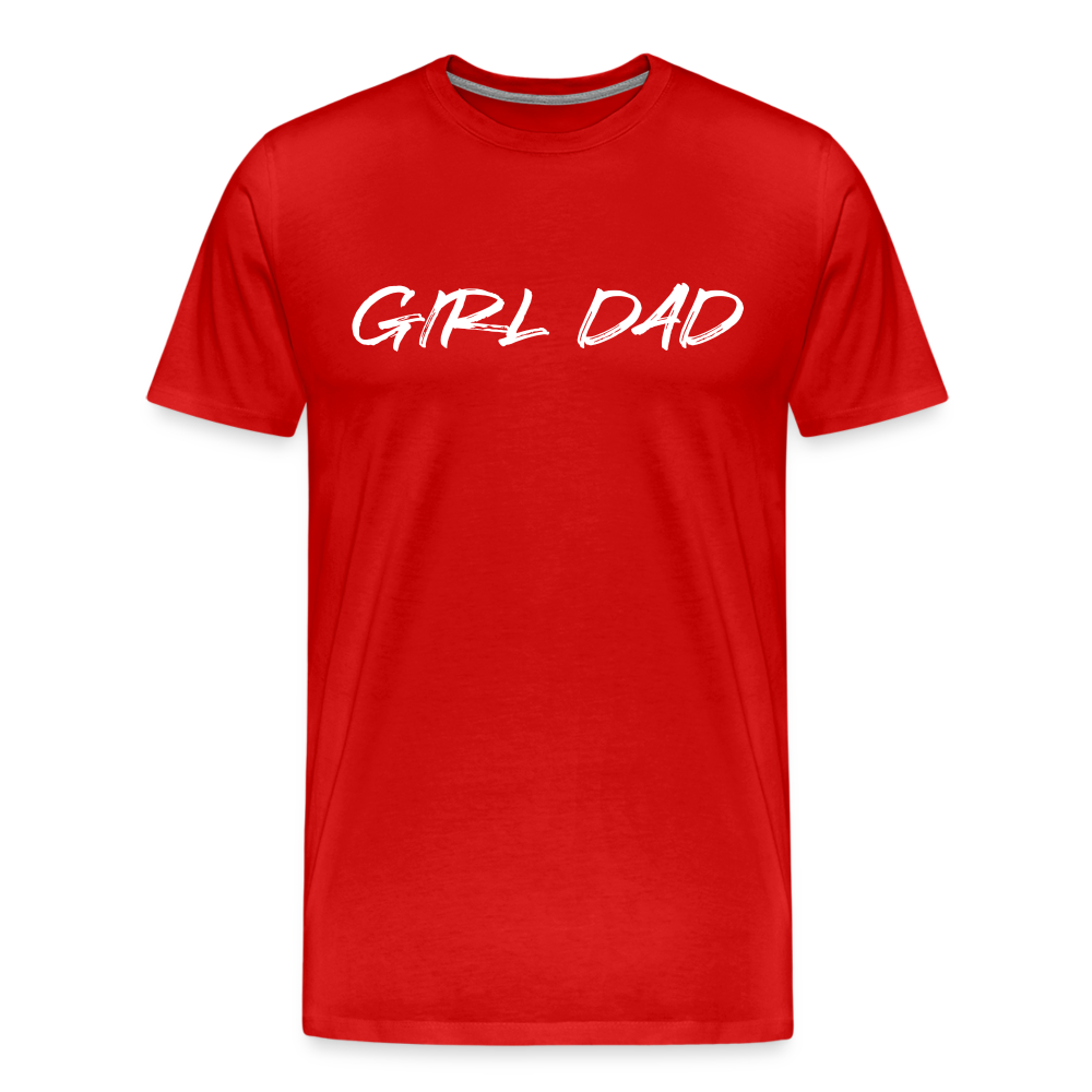 Men's Premium T-Shirt GIRL DAD WHITE - red