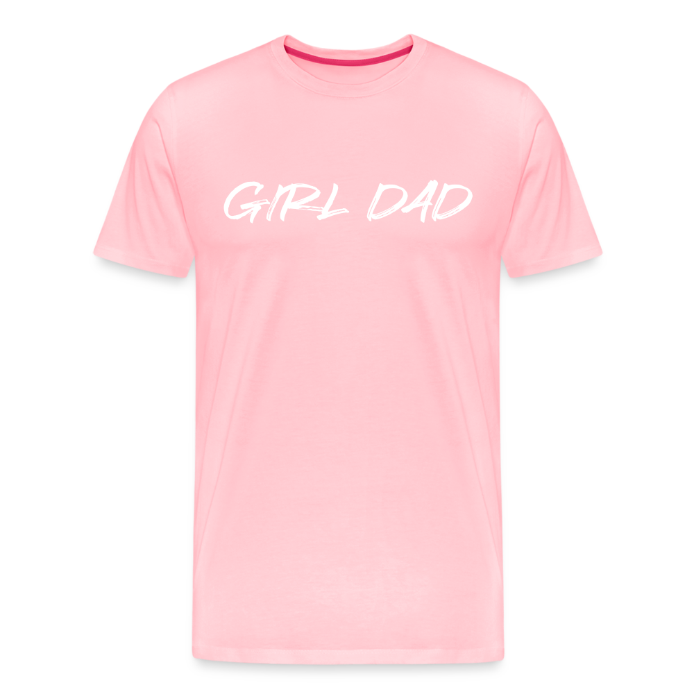 Men's Premium T-Shirt GIRL DAD WHITE - pink