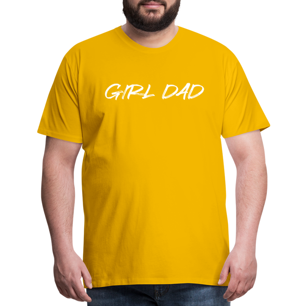 Men's Premium T-Shirt GIRL DAD WHITE - sun yellow