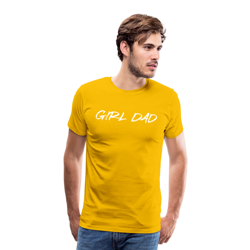 Men's Premium T-Shirt GIRL DAD WHITE - sun yellow