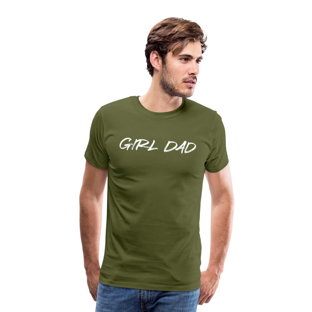 Men's Premium T-Shirt GIRL DAD WHITE - olive green