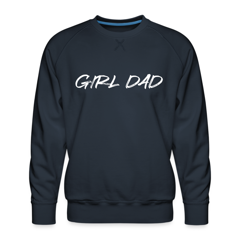 Men’s Premium Sweatshirt GIRL DAD WHITE - navy