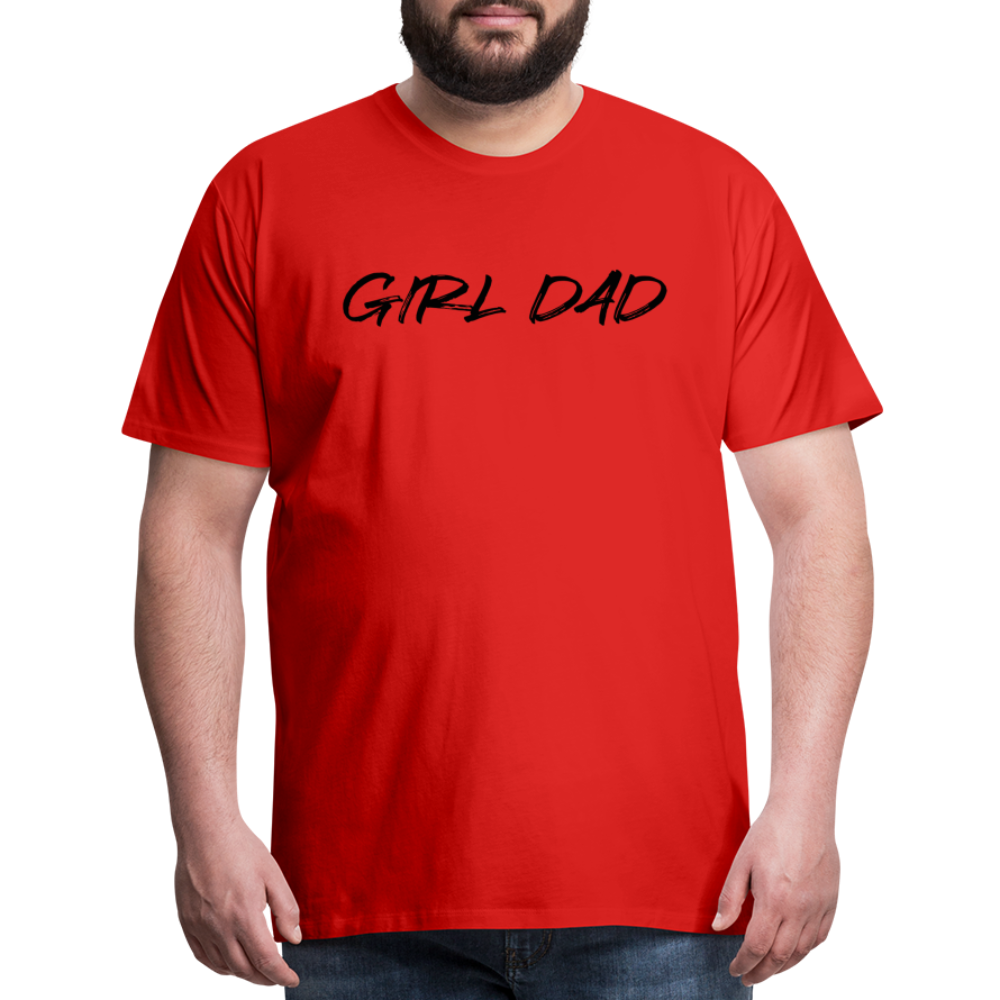 Men's Premium T-Shirt GIRL DAD BLACK - red