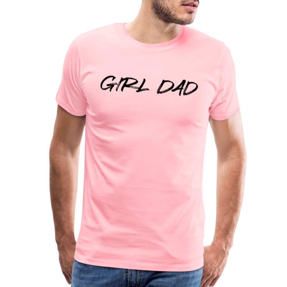Men's Premium T-Shirt GIRL DAD BLACK - pink