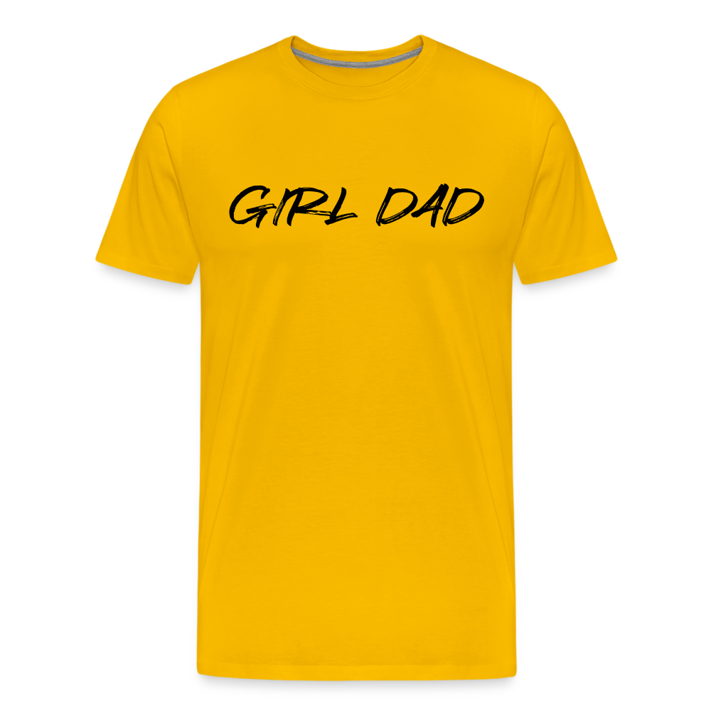 Men's Premium T-Shirt GIRL DAD BLACK - sun yellow