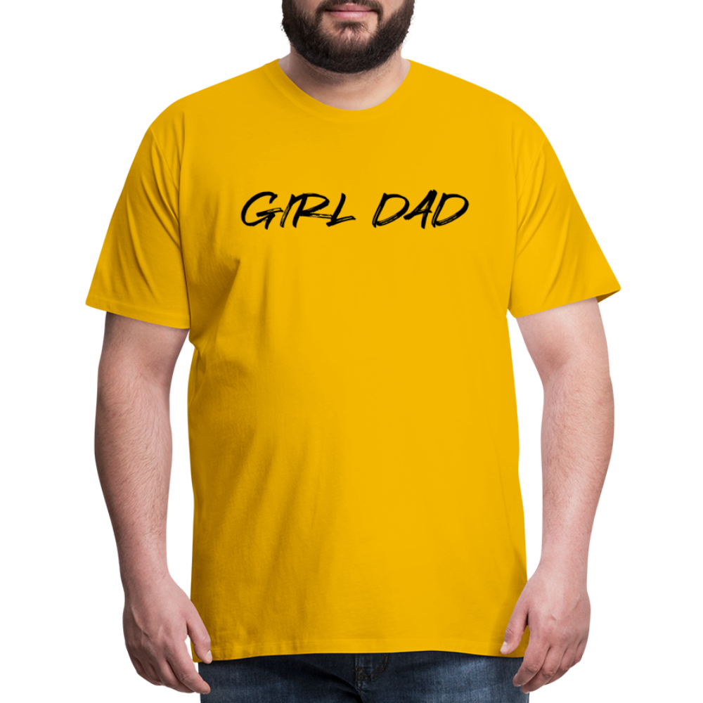 Men's Premium T-Shirt GIRL DAD BLACK - sun yellow
