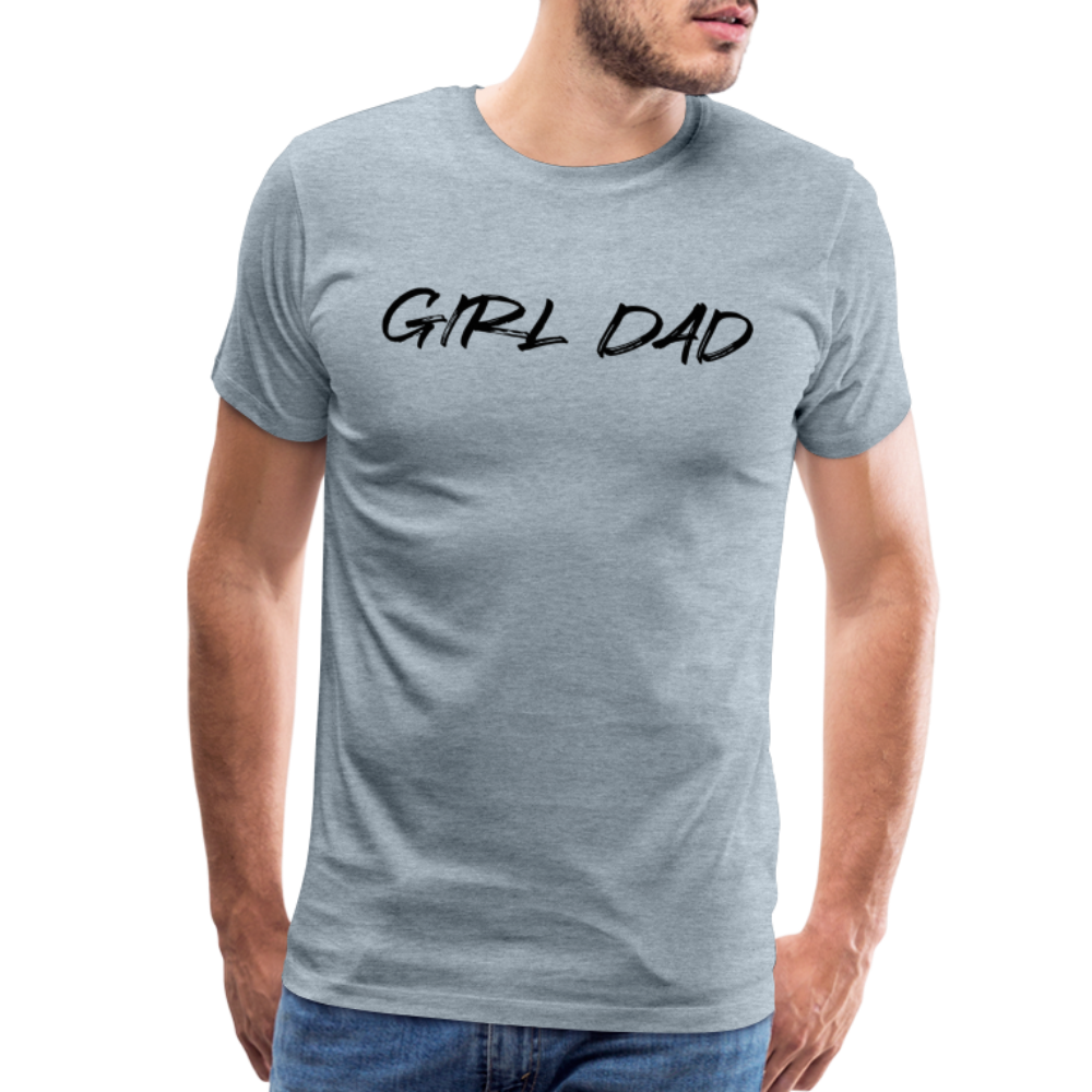 Men's Premium T-Shirt GIRL DAD BLACK - heather ice blue