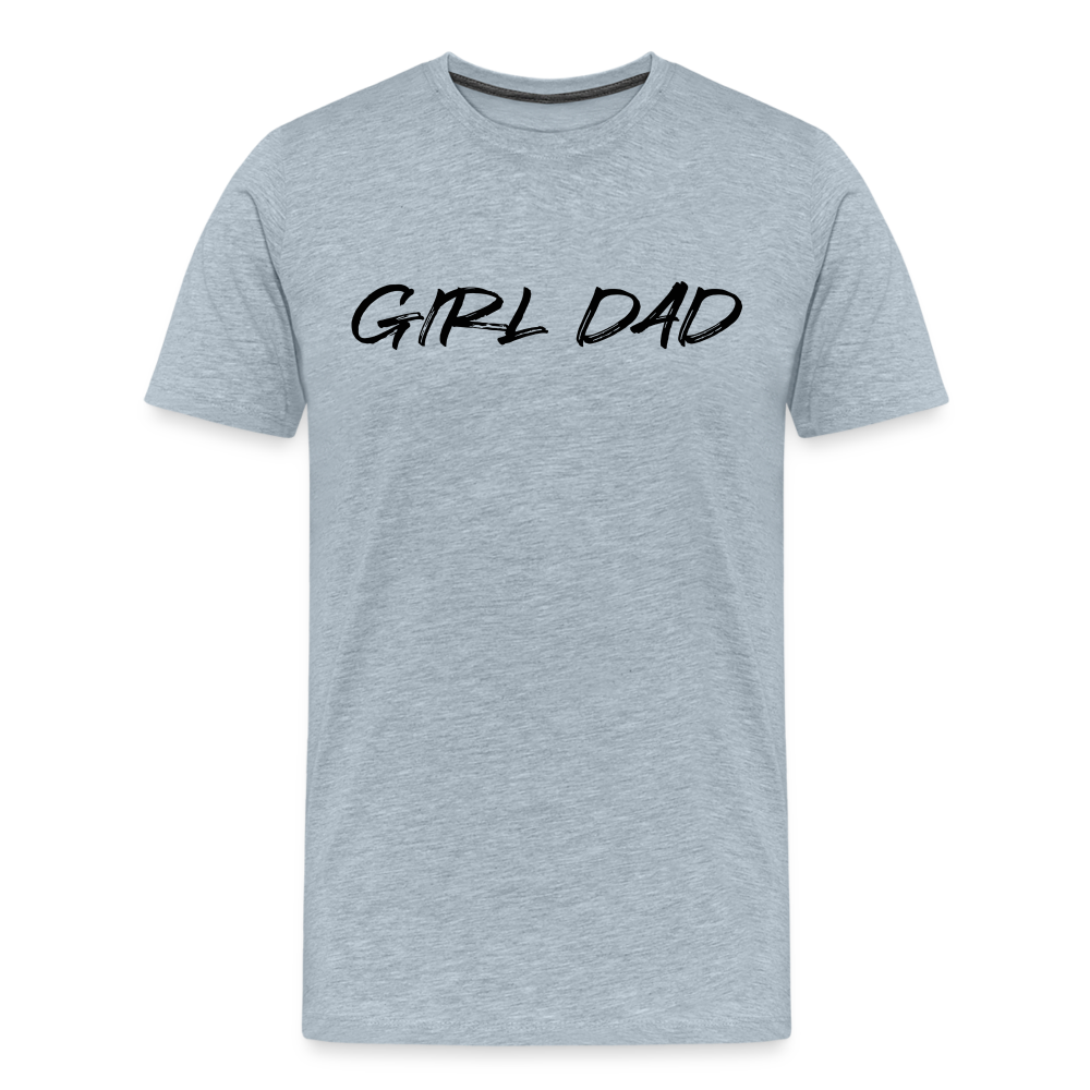 Men's Premium T-Shirt GIRL DAD BLACK - heather ice blue