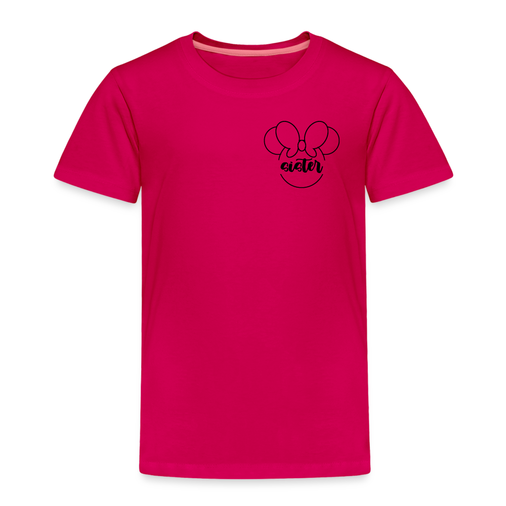 Toddler Premium T-Shirt BN MINNIE SISTER - dark pink