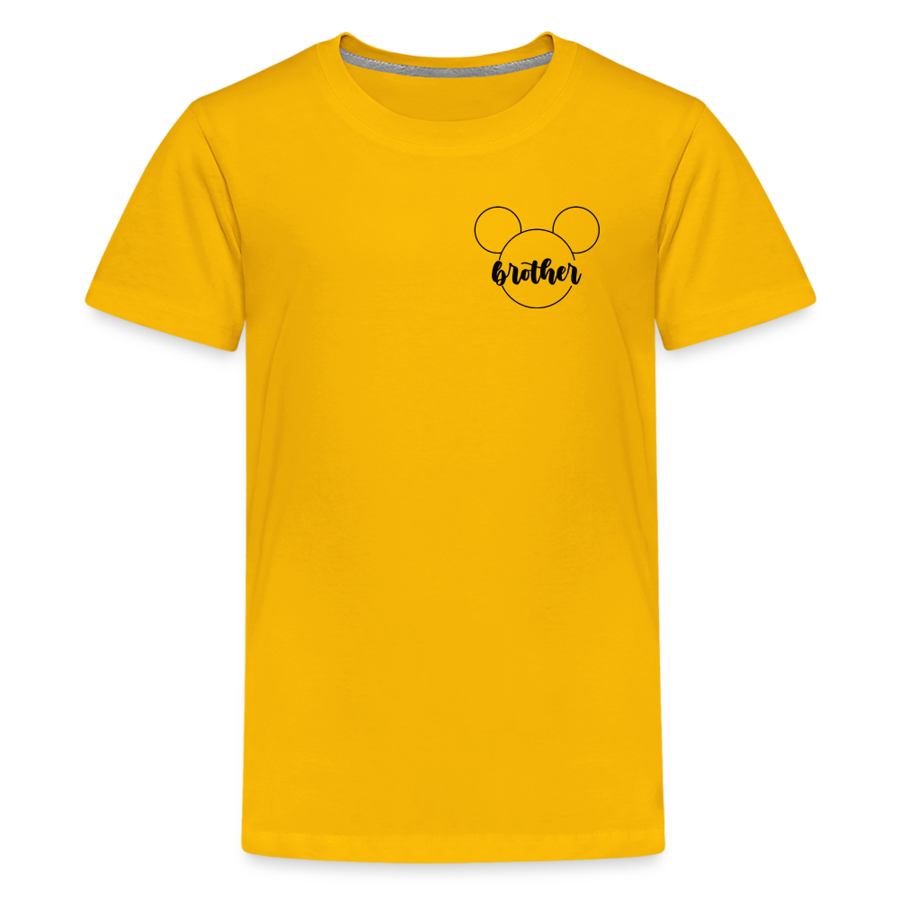 Kids' Premium T-Shirt BN MICKEY BROTHER BLACK - sun yellow