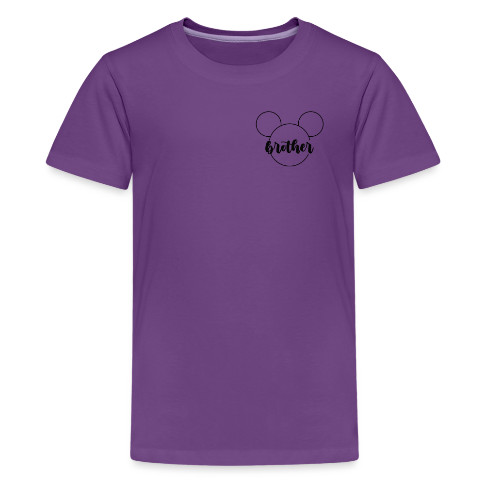 Kids' Premium T-Shirt BN MICKEY BROTHER BLACK - purple